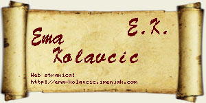 Ema Kolavčić vizit kartica